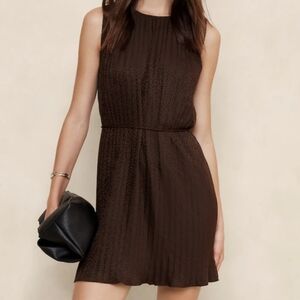 Banana Republic Jacquard Pleated Mini Dress